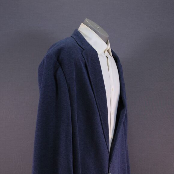 Jos A Bank Blazer Mens Tailored Fit Blue Unstructured NWT Cotton Jacket Blend 4X - Picture 2 of 11
